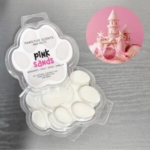 Wax Melt Paw Print/Pink Sands Scent/Coconut Soy Wax/100% Vegan/Eco-Friendly